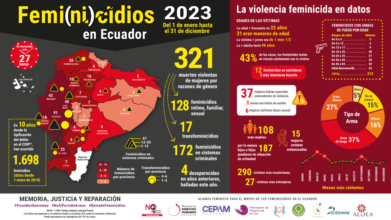 321 feminicidios en 2023: cada año es peor para las mujeres en Ecuador ...