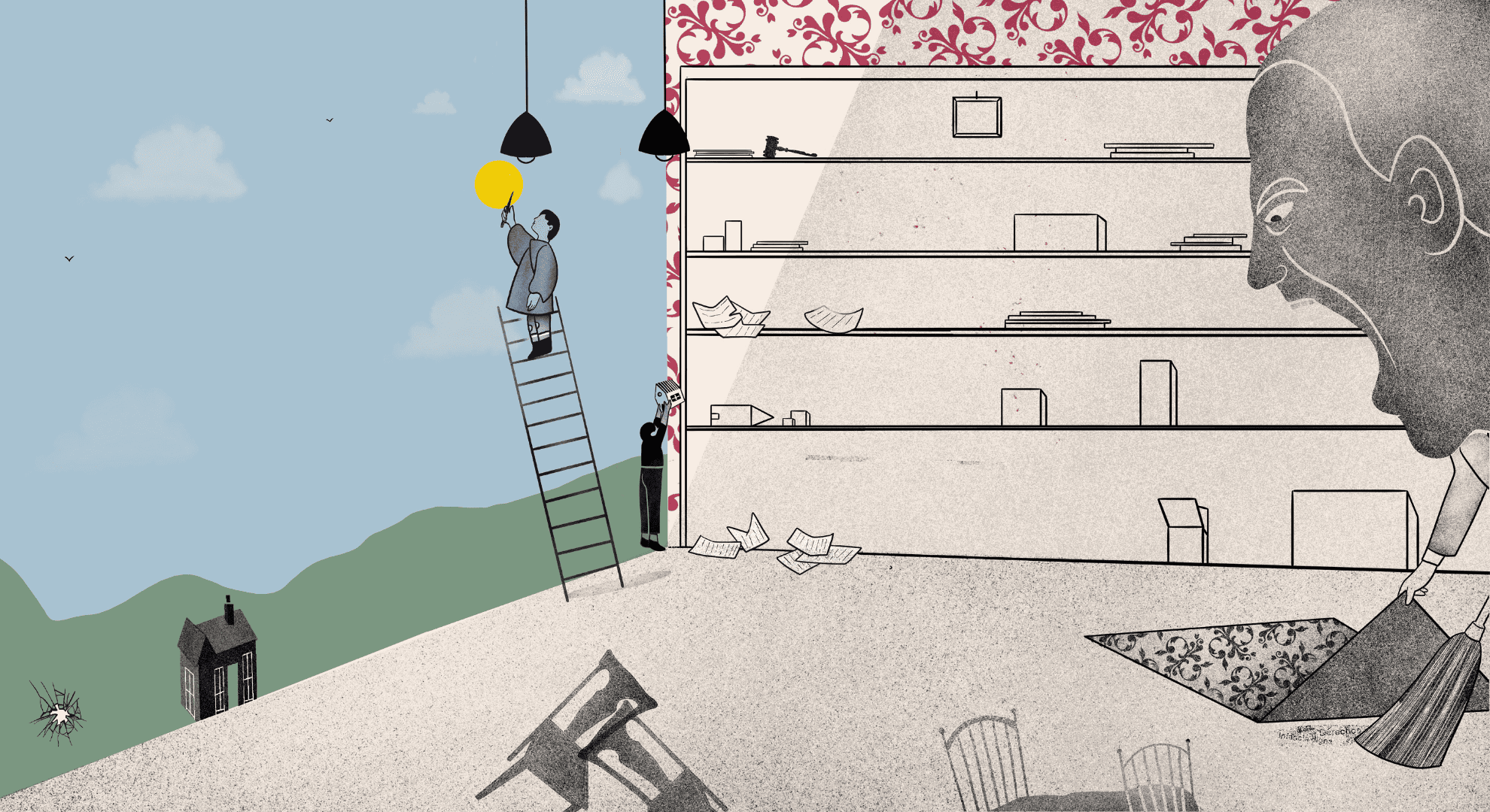 Elsie Monge en la sala de su departamento en Quito. Marzo de 2022. Foto: Karen Toro A.